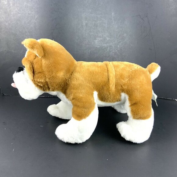 Build A Bear Bulldog Boxer Puppy Dog Plush Stuffed Animal 16 inch White Brown - Picture 3 of 9